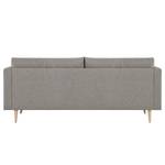 2-Sitzer Sofa Kayena Webstoff - Webstoff Lark: Braungrau - Buche Hell