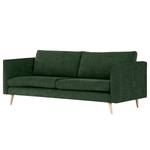 2-Sitzer Sofa Kayena Webstoff - Webstoff Cieli: Dunkelgrün - Buche Hell