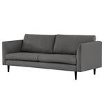 2-Sitzer Sofa Kayena Webstoff - Webstoff Lark: Dunkelgrau - Schwarz