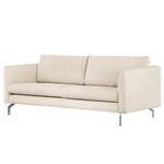 2-Sitzer Sofa Kayena Bouclé - Bouclé Stoff Eurona: Beige - Chrom glänzend