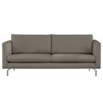 2-Sitzer Sofa Kayena Bouclé - Bouclé Stoff Eurona: Grau - Chrom glänzend