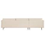 Ecksofa Kayena Bouclé - Bouclé Stoff Eurona: Beige - Longchair davorstehend links - Buche Hell