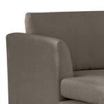 Ecksofa Kayena Bouclé - Bouclé Stoff Eurona: Grau - Longchair davorstehend links - Schwarz