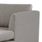 Ecksofa Kayena Webstoff - Webstoff Lark: Braungrau - Longchair davorstehend rechts - Schwarz