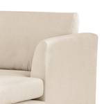 Ecksofa Kayena Bouclé - Bouclé Stoff Eurona: Beige - Longchair davorstehend rechts - Chrom glänzend