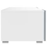 Meuble TV Podium Panneau aggloméré enduit - Blanc / Gris - Blanc / Gris - Largeur : 185 cm