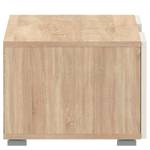 TV-Lowboard Podium Spanplatte, beschichtet - Eiche Dekor / Beige - Beige / Eiche Dekor - Breite: 140 cm