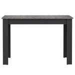 Eettafel Nice gecoate spaanplaat - zwart/betonnen look - Beton/zwart