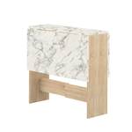 Table Papillon Panneau aggloméré enduit - Imitation chêne / Blanc - Imitation marbre blanc / Imitation chêne