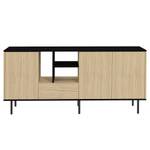 Dressoir Lord 3 deuren gecoate spaanplaat - eikenhouten look/zwart