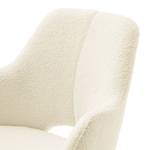 Sedia con braccioli Casele Tessuto teddy - Bianco crema