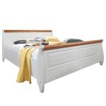 Houten bed Noret massief grenenhout - Grenenhout wit/Grenenhout honingkleurig - 180 x 200cm - Geen opbergruimte