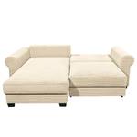 Hoekbank Lavoura met chaise longue Corduroy Zuri: Crèmekleurig