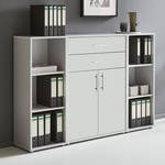 Armoire murale Avin - 3 éléments A Gris clair / Blanc mat