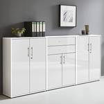 Armoire murale Avin - 3 éléments C Blanc / Blanc brillant