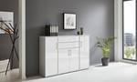 Armoire murale Avin - 3 éléments D Gris clair / Blanc brillant