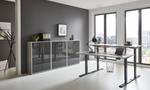 Ensemble de bureau Avin - 3 éléments B Gris clair / Anthracite brillant