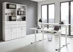 Ensemble de bureau Avin - 5 éléments B Blanc / Blanc brillant