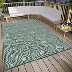 In- & outdoorvloerkleed Pangli polypropeen - Groen/wit - 160 x 230 cm