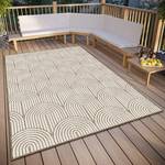 In- & outdoorvloerkleed Pangli polypropeen - Beige/wit - 160 x 230 cm