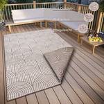 In- & outdoorvloerkleed Pangli polypropeen - Beige/wit - 160 x 230 cm