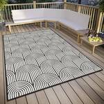 In- & outdoorvloerkleed Pangli polypropeen - Zwart/wit - 80 x 150 cm