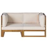 Loungeset acaciahout Mavre 2-delig massief acaciahout/polyester - beige