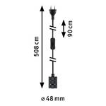 Pendelleuchte Neordic Tilla Aluminium / Microfaser - Schwarz - 4.8 x 4.8 cm