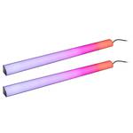 Barres LED Dynamic Rainbow Aluminium / Polycarbonate - Noir - Lot de 2 - Hauteur : 61 cm