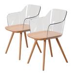 Set di 2 sedie da sala da pranzo Suty Metallo - Materiale sintetico - Legno parzialmente massello - 57 x 77 x 55 cm