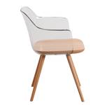 2er Set Esszimmerstühle Suty Durchsichtig - Metall - Kunststoff - Holz teilmassiv - 57 x 77 x 55 cm