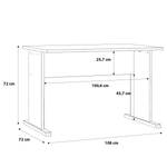 Schreibtisch Patal Weiß - Breite: 108 cm