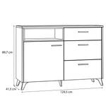 Sideboard Ildera Zinneiche Dekor / Grau - Breite: 125 cm