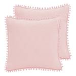 Kussen Ladore set van 2 polyester - Lichtroze - 45 x 45 cm