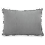 Housses de coussin Ladore - Lot de 2 Polyester - Graphite - 70 x 50 cm