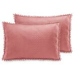 Kussen Ladore set van 2 polyester - Oud pink - 70 x 50 cm