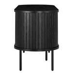 Tv-meubel BARAWOH fineer van echt hout - Eikenhout zwart - Breedte: 120 cm