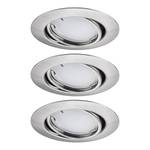 LED-Einbauleuchte Coin 3er-Set Dimmbar Metall - Grau - 1-flammig - Grau
