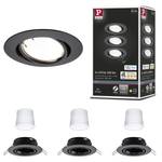 LED-inbouwlamp Coin set van 3 dimbaar metaal - zwart - 1 lichtbron - Zwart