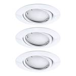 LED-Einbauleuchte Coin 3er-Set Dimmbar Metall - Weiß - 1-flammig - Weiß