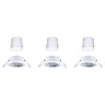 Spots LED Coin - Lot de 3 - RVBB Métal - Blanc - 1 ampoule - Blanc