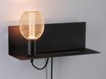 Lampada da parete con USB Devara Metallo / Nero - 1 punto luce - Nero