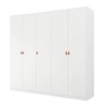 Armoire à portes battantes Homey Blanc alpin - Largeur : 225 cm - Sans portes miroir
