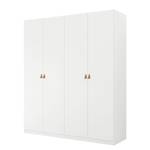 Armoire à portes battantes Homey Blanc alpin - Largeur : 180 cm - Sans portes miroir