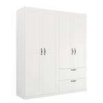 Armoire Cottage avec tiroirs Blanc alpin - Largeur : 181 cm - Sans portes miroir