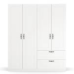 Armoire Cottage avec tiroirs Blanc alpin - Largeur : 181 cm - Sans portes miroir