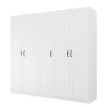 Armoire à portes battantes Cottage Blanc alpin - Largeur : 226 cm - Sans portes miroir