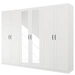 Armoire à portes battantes Cottage Blanc alpin - Largeur : 271 cm - Avec portes miroir