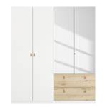 Armoire Homey avec tiroirs Blanc alpin - Largeur : 180 cm - Avec portes miroir
