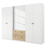 Armoire Homey avec tiroirs Blanc alpin - Largeur : 270 cm - Avec portes miroir